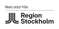 Logotyp för Region Stockholm med texten 'Med stöd från' ovanför.