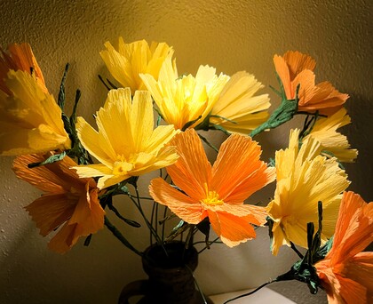 Pappersblomma rosenskäror