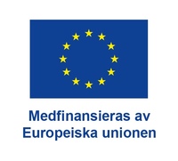 Europeiska unionens flagga med texten 'Medfinansieras av Europeiska unionen' under.