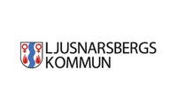 Ljusnarsbergs kommuns logotyp med vapensköld och texten 'Ljusnarsbergs kommun'.