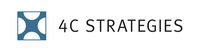 Logotyp för 4C Strategies med blå symbol och svart text på vit bakgrund.