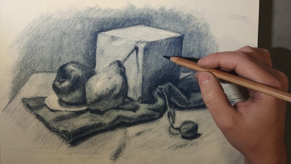 hand tecknar stilleben