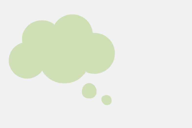 Ett grönt tankemoln.