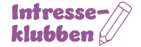 Texten 'Intresseklubben' i lila med en tecknad lila penna till höger.