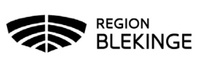 Logotyp för Region Blekinge med stiliserad svart symbol och texten 'Region Blekinge'.