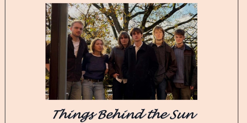 Affisch för musikarrangemang med gruppen Things Behind the Sun, 5 maj 2026 på Stenhamaren Mattmar.