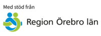Logotyp för Region Örebro län med texten 'Med stöd från' ovanför.