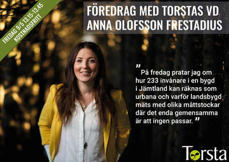 Landsbygdsveckan-  Föreläsning med Anna Olofsson Frestadius och livesändning på Torsta
