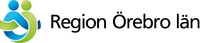 Logotyp för Region Örebro län med två stiliserade figurer i blått och grönt samt texten 'Region Örebro län'.