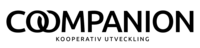 Logotyp för Coompanion med texten 'Kooperativ utveckling' under.