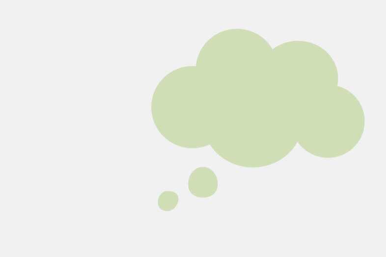 Ett grönt tankemoln.