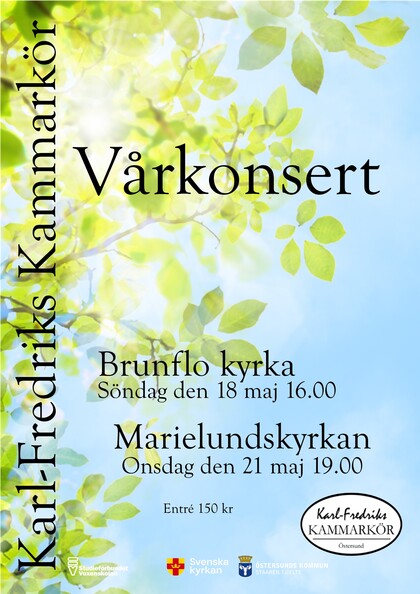 Vårkonsert i Marielundskyrkan med Karl-Fredriks kammarkör