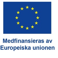 Europeiska unionens flagga med texten 'Medfinansieras av Europeiska unionen' under.