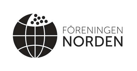 Logotyp för Föreningen Norden med en stiliserad jordglob och texten 'Föreningen Norden'.