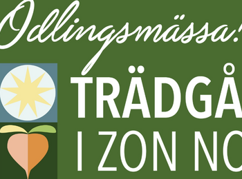 Affisch för odlingsmässa i zon norr, 14 mars 2026 i Östersund, med information, logotyper och QR-kod.