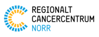 Logotyp för Regionalt Cancercentrum Norr med stiliserat C i blått och gult samt text.