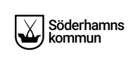 Logotyp för Söderhamns kommun med en stiliserad båt och två korsade åror i en sköld.
