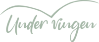 Logotyp med texten 'Under Vingen' i grön kursiv stil och en stiliserad vinge ovanför.