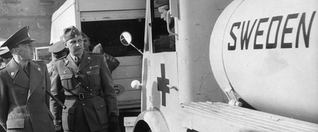 Minnet av 80-årsdagen av de Vita bussarnas ankomst med flyktingar från koncentrationslägren