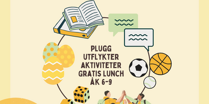 Affisch för Åre lovskola påsklovet 2026 med information om datum, plats och aktiviteter för elever i årskurs 6–9.