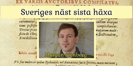 En bild i ett collage av gammal skrift av museipedagogen Morgan Stenberg