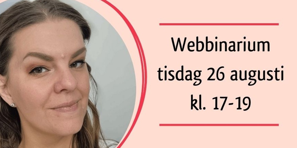 Affisch för webbinarium med Jill Faulkner, Hjärnkollambassadör, tisdag 26 augusti kl 17-19.