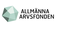Logotyp för Allmänna Arvsfonden med en geometrisk grön form och svart text.