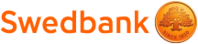 Swedbanks logotyp med orange text och ett mynt med ett träd till höger.