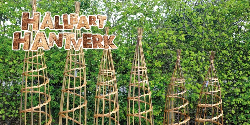 Att fläta ett växtstöd/ To weave a willow garden support