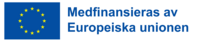 EU-flagga och texten 'Medfinansieras av Europeiska unionen' på vit bakgrund.