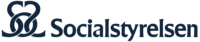 Logotyp för Socialstyrelsen med en stiliserad symbol och texten 'Socialstyrelsen'.