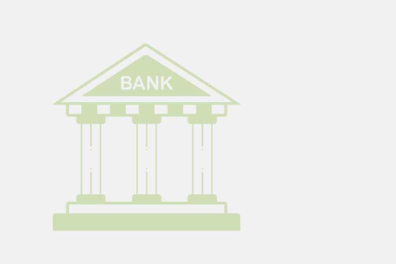 Grön illustration på en bank.