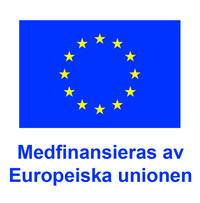 Europeiska unionens flagga med texten 'Medfinansieras av Europeiska unionen' under.