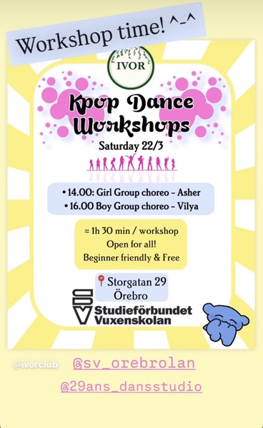 Free Kpop Dance Workshops Springtime