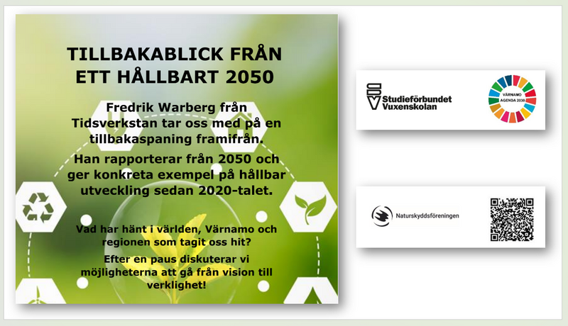 Värnamo Agenda 2030 - Tillbakablick från ett hållbart 2050!