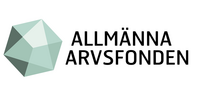 Logotyp för Allmänna Arvsfonden med en geometrisk grön form och svart text.