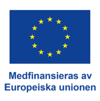 EU-flagga med texten 'Medfinansieras av Europeiska unionen' under.