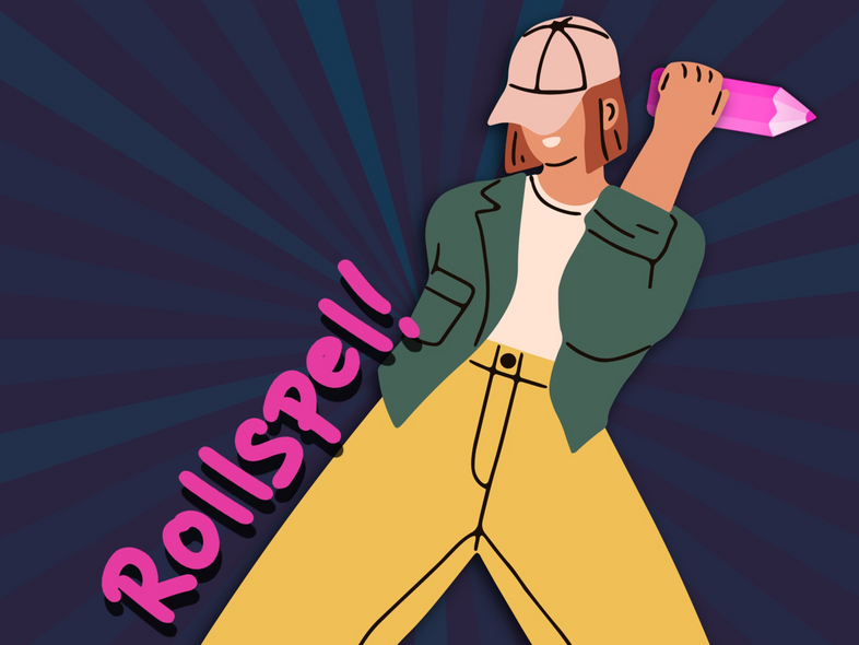 Illustration av en person med keps och jacka, färgglada färgexplosioner i bakgrunden och texten 'Intresseklubben' med en penna.