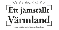 Logotyp med texten 'Vi är en del av Ett jämställt Värmland' och webbadress www.ettjamstalltvarmland.nu.