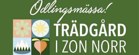 Affisch för odlingsmässa i zon norr, 14 mars 2026 i Östersund, med information, logotyper och QR-kod.