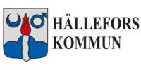 Hällefors kommuns logotyp med vapensköld och texten 'Hällefors Kommun'.