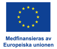 Europeiska unionens flagga med texten 'Medfinansieras av Europeiska unionen' under.
