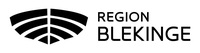 Logotyp för Region Blekinge med svart symbol och text på vit bakgrund.