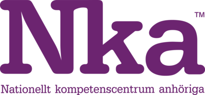 Logotyp för Nationellt kompetenscentrum anhöriga (Nka) i lila text på vit bakgrund.