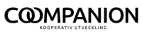 Logotyp för Coompanion med texten 'Kooperativ utveckling' under.