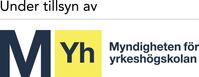 Logotyp för Myndigheten för yrkeshögskolan med texten 'Under tillsyn av'.